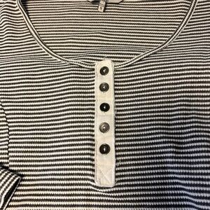 BKE Monochrome Striped Button-Down Shirt